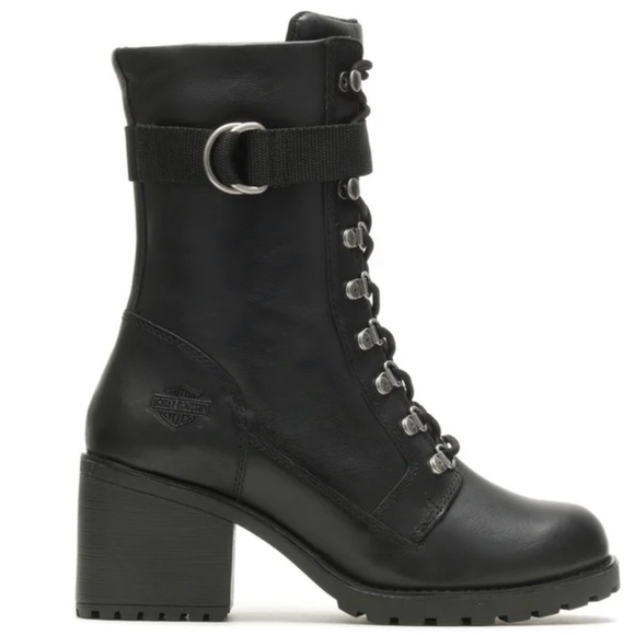 Harley-Davidson Leather Marinda 9" Lace Up Riding Boots Sz 11 NWT - Picture 3 of 10